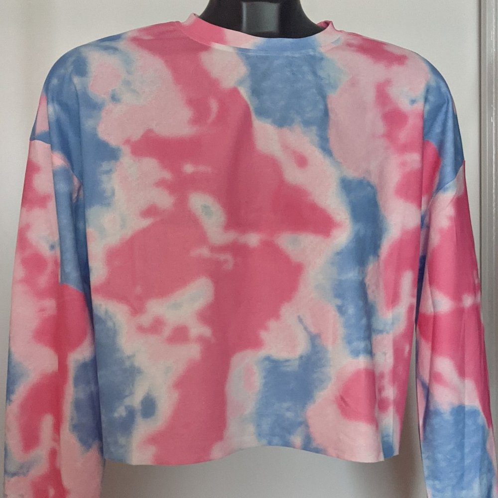 Tie-dye light long sleeved top SHIEN